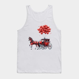 Valentine Horse carriage Tank Top